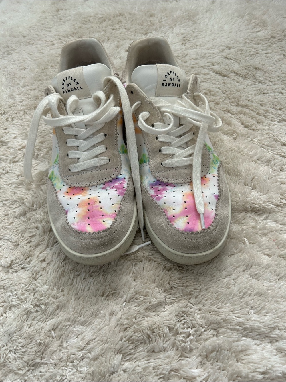 Loeffler Randall Keeley Sneaker in Tie Dye & Cement Womens Size 8.5